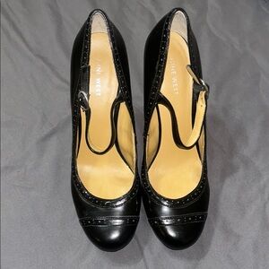 Nine West Black Patent Leather Heels with Mary Jane Strap